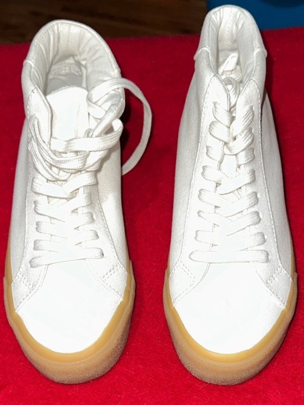 NEW Madewell sidewalk off white high top sneakers In recycled canvas.